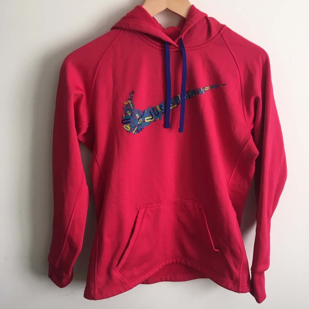 Nike | Hot Pink Swoosh Therma-Fit Hoodie Small